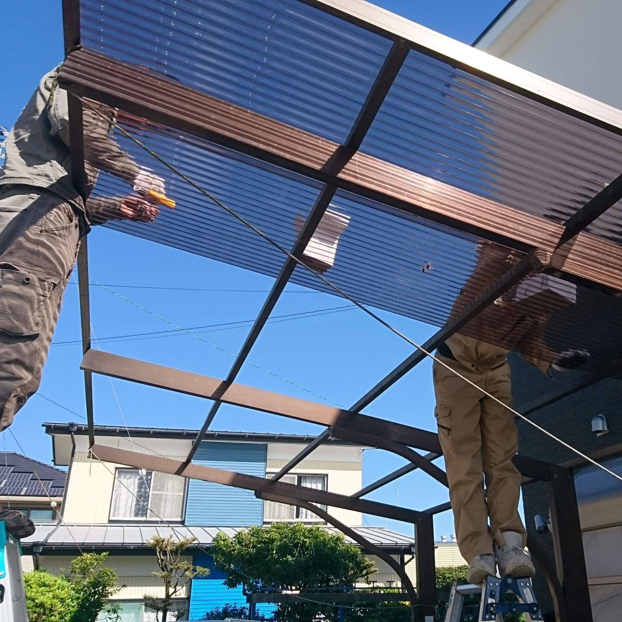 波板張替え 四日市市 | 四日市市でエクステリア工事ならイズ美