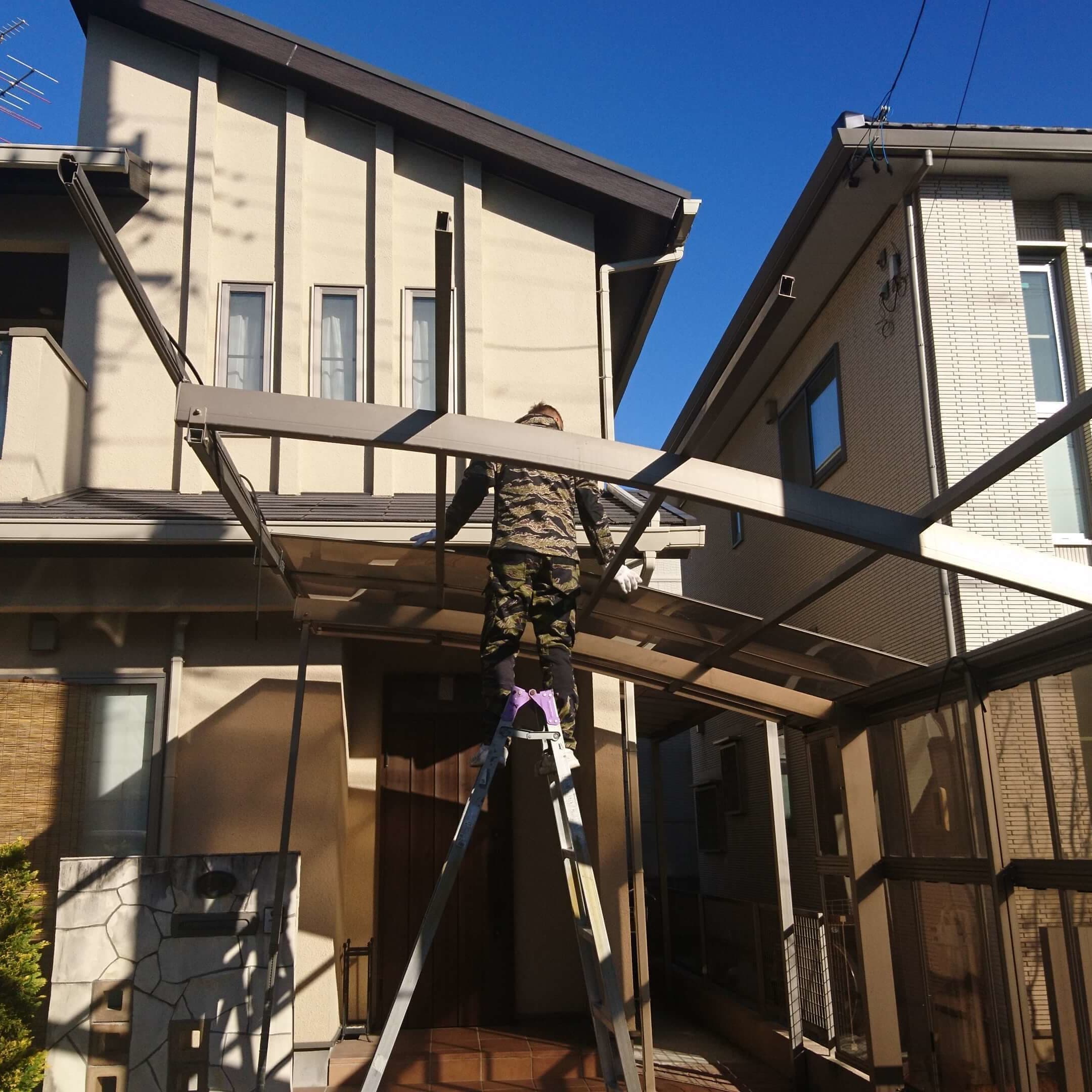 カーポート解体工事 四日市市 | 四日市市でエクステリア工事ならイズ美