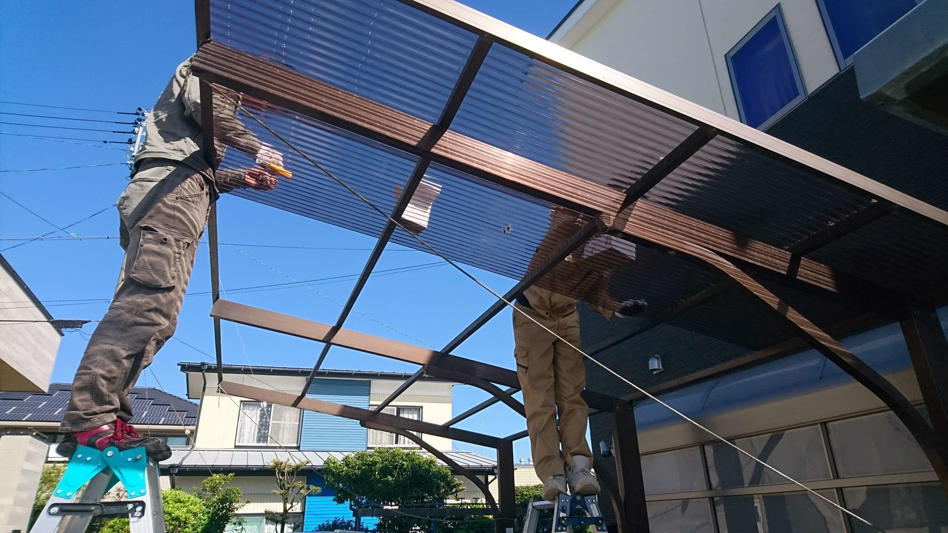 波板張替え 四日市市 | 四日市市でエクステリア工事ならイズ美